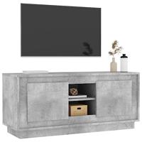 Tv-meubel 102x35x45 cm bewerkt hout betongrijs - thumbnail