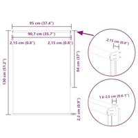 Rolgordijn verduisterend 95x130cm stofbreedte 90,7 cm polyester - thumbnail