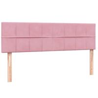 Boxspring met matras fluweel roze 140x210 cm - thumbnail