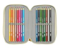 Driedubbele Pennenzak Mufasa Groen Beige 12,5 x 19,5 x 5,5 cm 37 Onderdelen - thumbnail