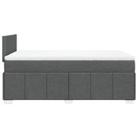 Boxspring met matras stof donkergrijs 120x190 cm - thumbnail