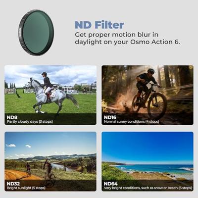 Freewell DJI Osmo Action 6 Filters - Standard Day - 4 pack