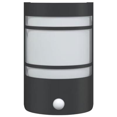 VidaXL Buitenwandlamp met sensor roestvrij staal zwart