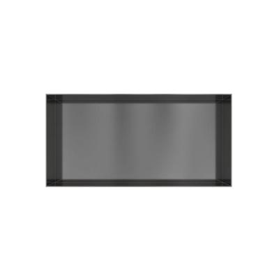 Hotbath &MORE Inbouwbox of inbouwnis - 30x60x10 - frameless - Geborsteld gunmetal PVD BOX060FBGP
