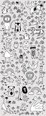 Noordwand Komar Pure Fotobehang Scribble Park - P104-VD1