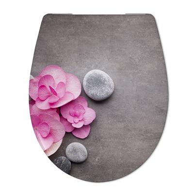 Toiletzitting Cedo Orchid en Stones Softclose Grijs Cedo Toiletzitting Cedo Orchid en Stones Softclose Grijs Cedo