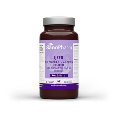 SanoPharm IJzer 10 mg & moly 20 mcg & C 30 mg 60 Tabletten SanoPharm IJzer 10 mg & moly 20 mcg & C 30 mg 60 Tabletten
