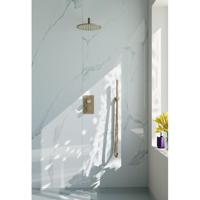 Fortifura Calvi Inbouw Regendoucheset - thermostatisch - wandarm - 25cm hoofddouche - staaf handdouche - metalen doucheslang - geborsteld Messing PVD (Goud) SW706206/SW720555/SW720562/SW720569/SW720570/SW721 - thumbnail