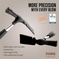 Picard Metselaarshamer | 600 g geruwd | berlijnse vorm | stalen buis | 1 stuk - 0027700 - 0027700 - thumbnail