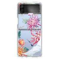Samsung Galaxy Z Flip 4 | TPU Hoesje | Bird Flowers - thumbnail