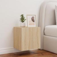 Tv-wandmeubel met LED-verlichting 40,5x35x40 cm sonoma eiken - thumbnail