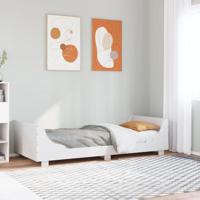 Bedframe zonder matras massief grenenhout wit 75x190 cm - thumbnail