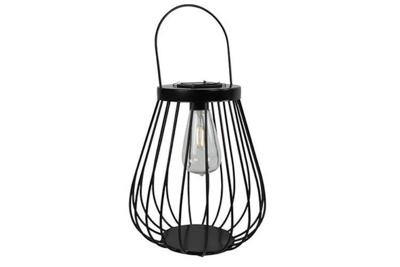 Decostar Hanglamp solar LED ro Debi 25 cm zwart