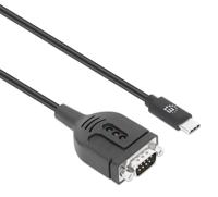 Manhattan Adapterkabel Serieel [1x USB-C stekker - 1x Serieel 9-polig] 100 cm Zwart - thumbnail