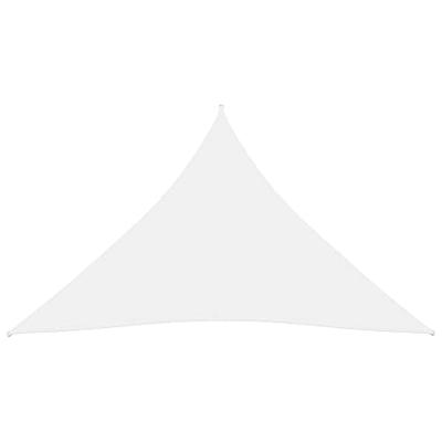VidaXL Zonnescherm driehoekig 3,6x3,6x3,6 m oxford stof wit - thumbnail