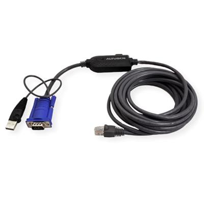 ATEN KVM Adapter [1x USB 1.1 stekker A, VGA-stekker - 1x RJ45-bus] 4.50 m Zwart
