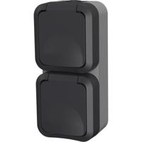 Dubbel stopcontact - QUARX - Aqua Pro - Buiten, verticaal, IP55, 250V, 16A - thumbnail