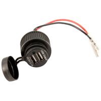 USB adapter - 2 poorten 5V-2.1A - inbouw - zwart 0523490 - thumbnail