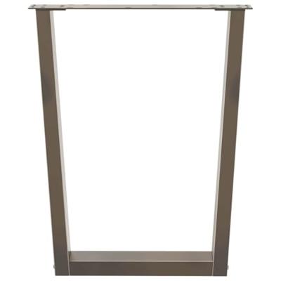 Eettafelpoten 2 st V-vormig 60x(72-73,3) cm staal naturel