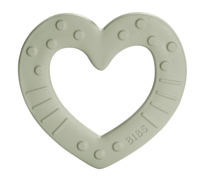 Bibs Baby bitie heart sage 1 Stuks