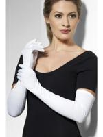 Handschoenen lang wit 52cm - thumbnail