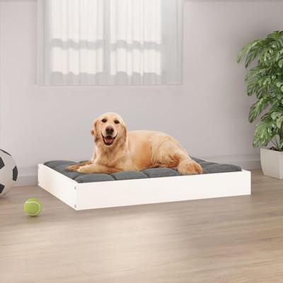 VidaXL Hondenmand 71,5x54x9 cm massief grenenhout wit VidaXL Hondenmand 71,5x54x9 cm massief grenenhout wit