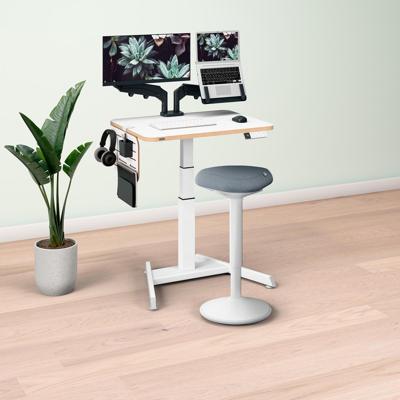 Leitz Ergo Elektrische Thuiswerkplek, set met monitorarm, ophangbord en kruk