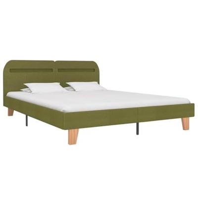 Bedframe met LED zonder matras 150x200 cm groen
