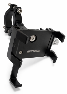Telefoonhouder Edge G21 - Aluminium - 360° Draaibaar - Universele Stuurmontage - Extra Stevig - Zwart