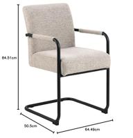 Sohome Eetkamerstoel 'Noud' Bouclé, kleur Beige - thumbnail