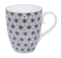 Mok met Sterrenpatroon - Tokyo Design Studio - Nippon Black - 380ml 8.5x10.2cm - thumbnail