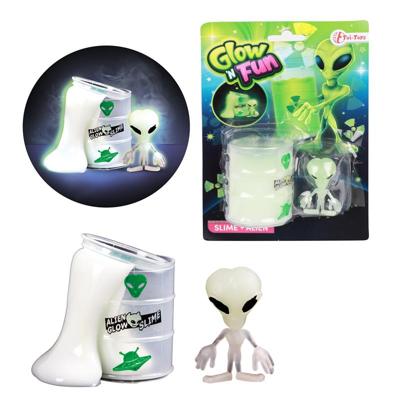 Toi-Toys Glow n fun olievat met glow in te dark slijm alien