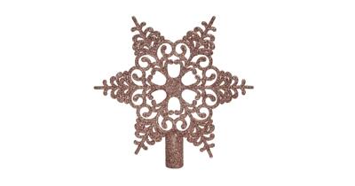 Piek sneeuwvlok 20,5x19cm Poederroze