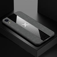 Voor iPhone XR XINLI stiksels doek Textue schokbestendig TPU beschermhoes (grijs) - thumbnail