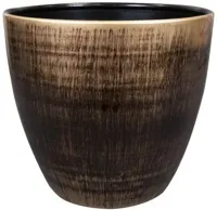 TS Collection bloempot alisa kunststof, metaal 29x27cm goud - thumbnail