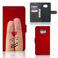 Samsung Galaxy S7 Edge Wallet Case met Pasjes Liefde - Origineel Romantisch Cadeau - thumbnail