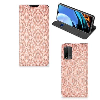 Xiaomi Poco M3 | Redmi 9T | Hoesje met Magneet | Pattern Orange