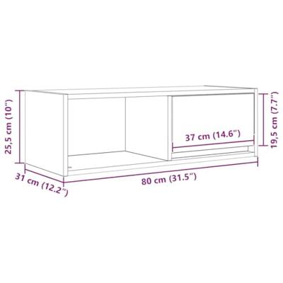 Tv-meubelen 2 st 80x31x25,5 cm bewerkt hout grijs sonoma eiken