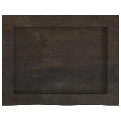 VidaXL Wastafelblad 40x30x(2-4) cm behandeld massief hout donkerbruin VidaXL Wastafelblad 40x30x(2-4) cm behandeld massief hout donkerbruin
