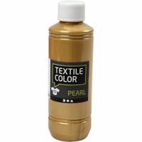 Creativ Company Textile color dekkende textielverf - goud parelmoer, 250ml - thumbnail