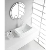 Wiesbaden Slide Waskom Rechthoekig - 55x35x12cm - Keramiek - Glans Wit - thumbnail