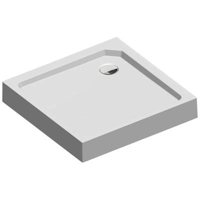 Douchebak Sealskin Fusion Vierkant 80x80 cm Met voorpaneel Wit