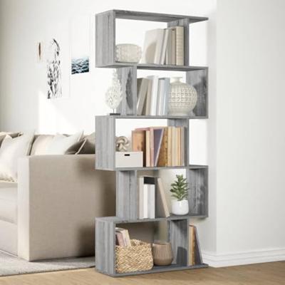 Kamerscherm / boekenkast 5-laags 70x24x161 cm hout grijs sonoma