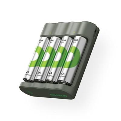 GP ReCyko AA 4x 2100 mAh USB batterijlader + 4 ReCyko 2100 mAh batterijen - thumbnail