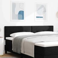 LED Hoofdbord met LED-striplichten Zwart 180 cm Polyester - thumbnail