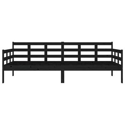 Slaapbank massief grenenhout zwart 90x200 cm