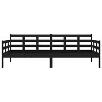 Slaapbank massief grenenhout zwart 90x200 cm - thumbnail