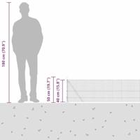VidaXL Afrasteringspaal grijs 25 x 0,4 m (19 x 19 mm gaas) - thumbnail