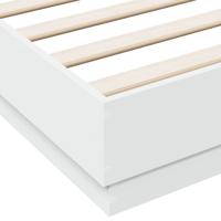 Bedframe LED massief hout wit 120x200 cm - thumbnail