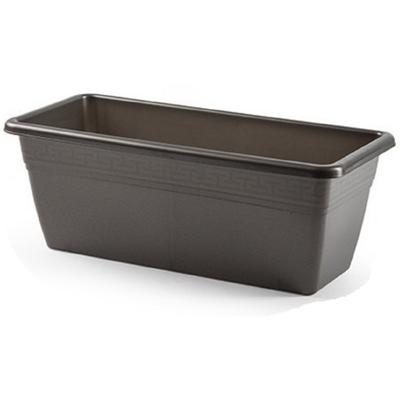 Plantenbak antraciet grijs rechthoekig 40 x 18 x 15 cm - Plantenbakken Plantenbak antraciet grijs rechthoekig 40 x 18 x 15 cm - Plantenbakken